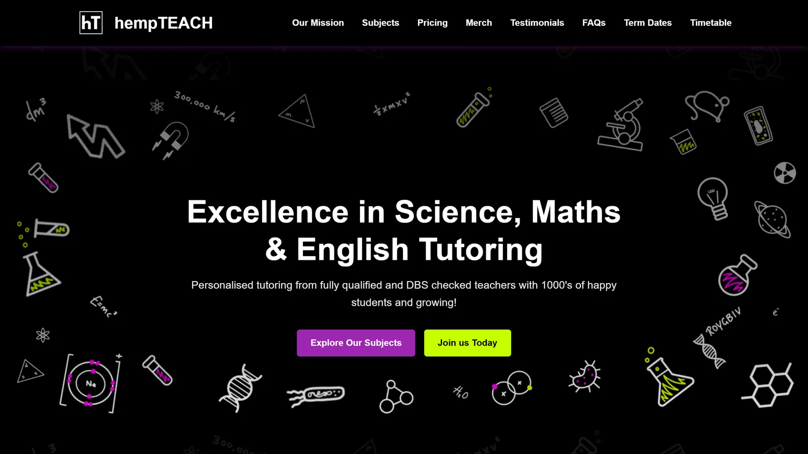 hempTEACH website built by EJSCOTT Group